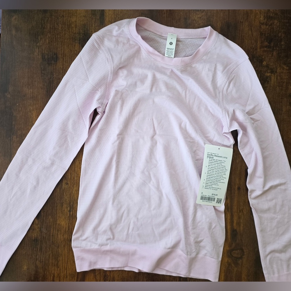 Lululemon Swiftly Relaxed Long Sleeve Shirt Size 0 New